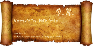 Vertán Mária névjegykártya