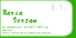 maria vertan business card